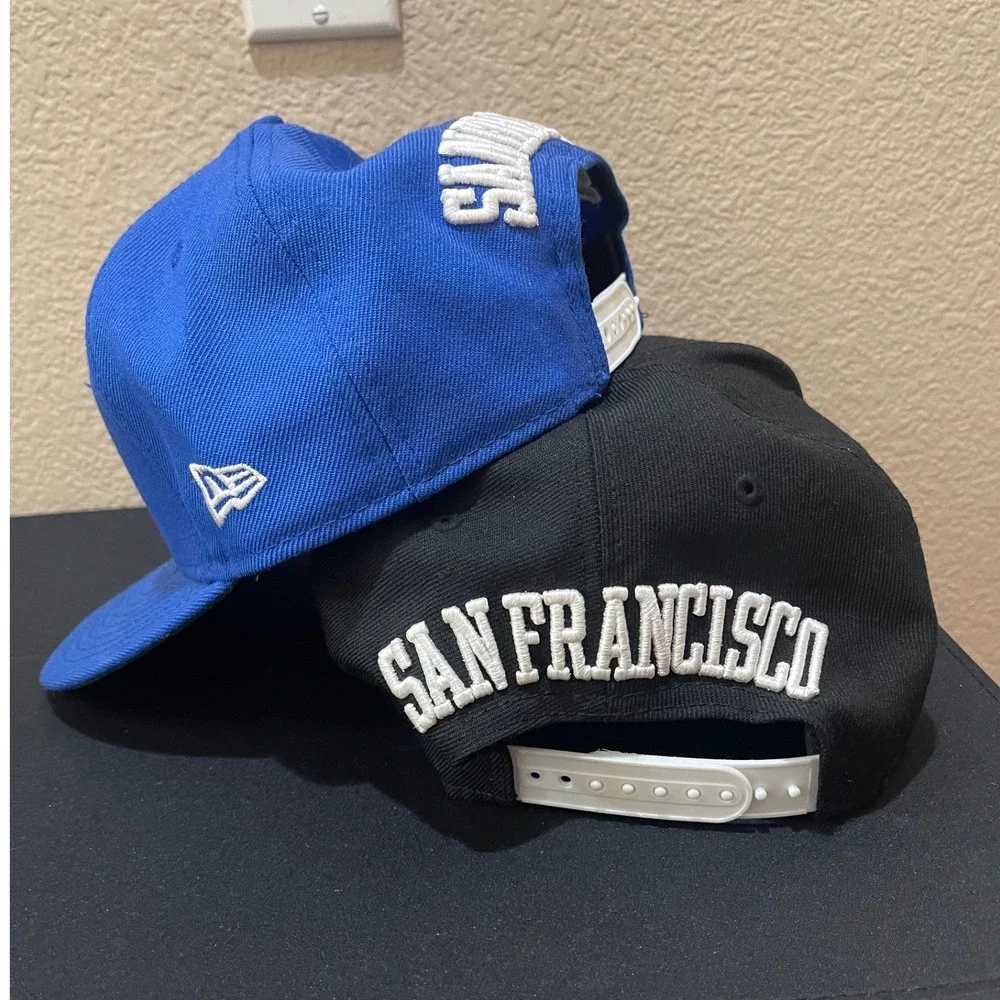 New Era 9FIFTY San Francisco Giants Snapback Hat Bundle Black Blue Green Bottom